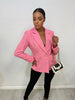 Pink Designer Inspired Tweed Blazer